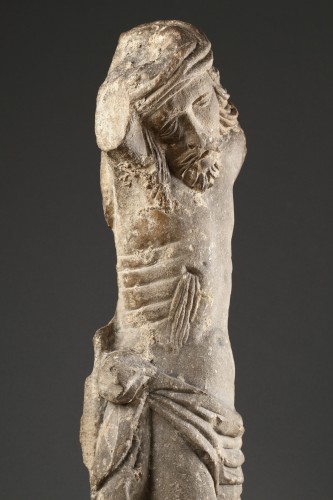 A Large and Finely Carved Stone Torso of Christ  - Middle age