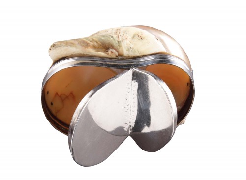 Netherlands Silver Mounted Table Snuff Box - Objects of Vertu Style 
