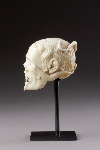 Curiosities  - An Exceptional German Carved Ivory Vanitas 