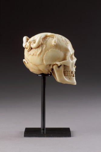 An Exceptional German Carved Ivory Vanitas  - 
