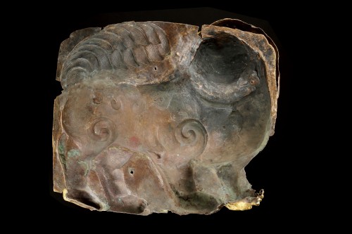 Panneau tibétain en cuivre repoussé - Arts d