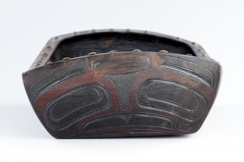 Northwest Coast Tlingit Peoples Red Cedar-Wood Ceremonial Oil Dish - 