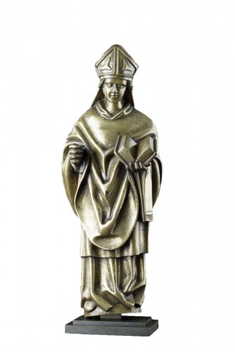 Medieval Gothic Tournai Bronze Standing Figure