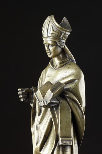 Medieval Gothic Tournai Bronze Standing Figure - 