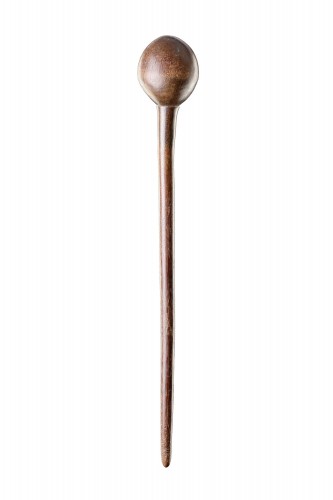 South African Zulu Ceremonial Carved Rhinoceros Horn Prestige Knobkerrie  - Tribal Art Style 
