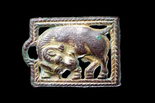 Paire de plaques de ceinture en bronze, Chine 3e - 2e siècle avant J.-C - Arts d