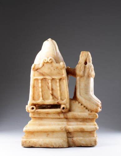 Sainte Anne  et la Vierge - Groupe en albâtre sculpté de Trapani - Sculpture Style 