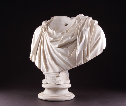 Ancient Art  - Ancient Roman Marble Shoulders from a Portrait Bust of a Man 
