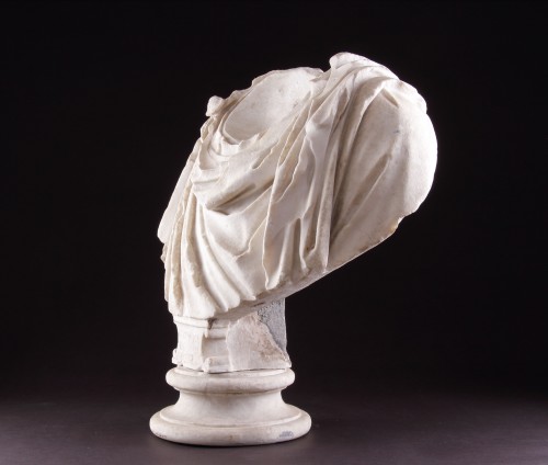 Ancient Roman Marble Shoulders from a Portrait Bust of a Man  - 