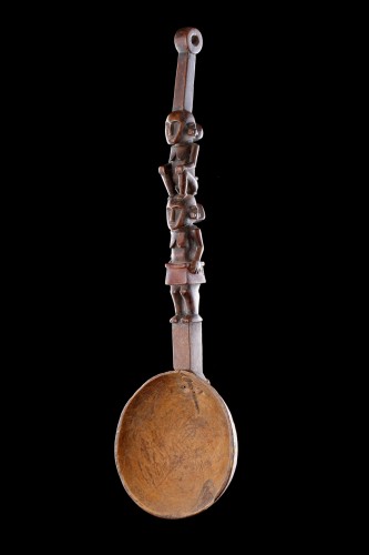 19th century - Figurative Ladle from Palau the Long Wooded Handle 