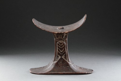 Egyptian Wooden Headrest  - Ancient Art Style 