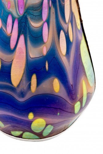 Vase with silver overlay Cytisus Neuroth decoration Loetz ca. 1902 - 