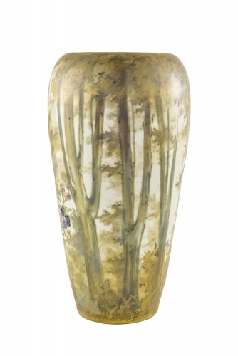 Large Portrait Vase Amphora ca. 1898 ivory ceramics  - Art nouveau