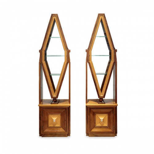 Pair of showcases attributed to  Bruno Paul ca. 1905