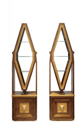 Paire de vitrines attribué à Bruno Paul circa 1905 - Mobilier Style Art nouveau