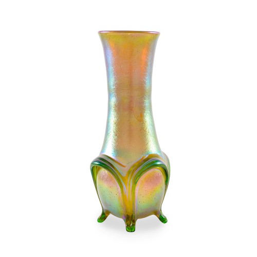 Vase Loetz Silber Iris with foliage decoration ca. 1901