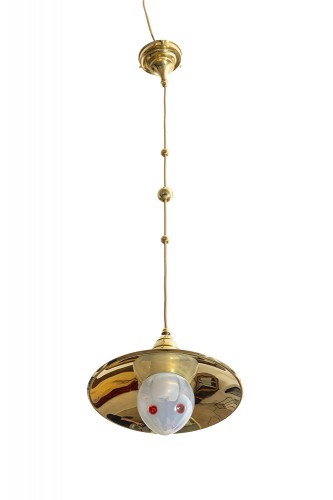 20th century - Ceiling lamp Koloman Moser Loetz ca. 1900