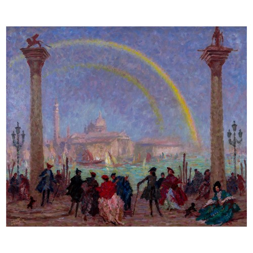 Tableaux et dessins Tableaux du XXe siècle - Hanns Pellar (1886-1971) - Arc-en-ciel sur Venise