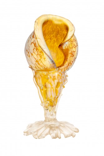 Art nouveau - Small Conch Shell Vase Loetz Candia Papillon decoration ca. 1900