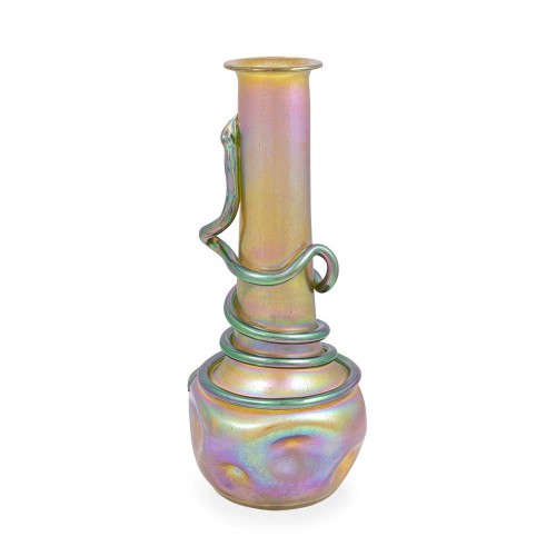Vase Loetz Silberiris avec décor de serpent vers 1903