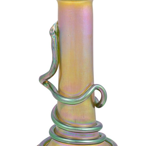 XXe siècle - Vase Loetz Silberiris avec décor de serpent vers 1903