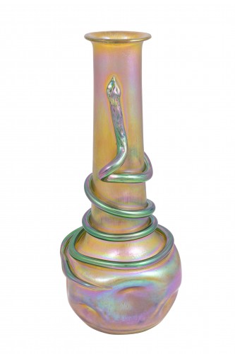 Art nouveau - Vase Loetz Silberiris avec décor de serpent vers 1903