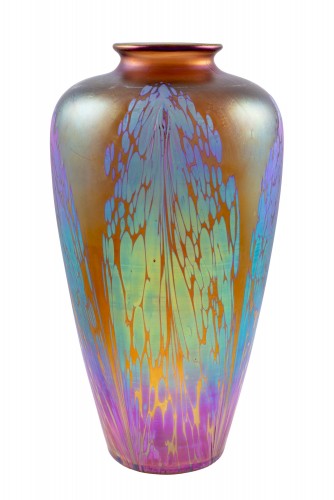 20th century - Large Loetz Vase with Medici Maron decoration ca. 1902