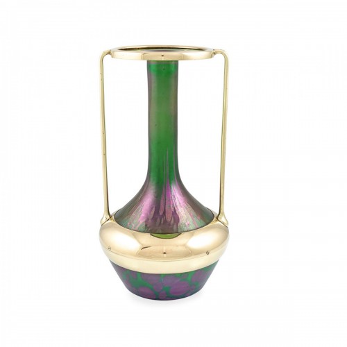 Vase avec monture en métal Alfred Roller Loetz décor PG 1/473 vers 1901