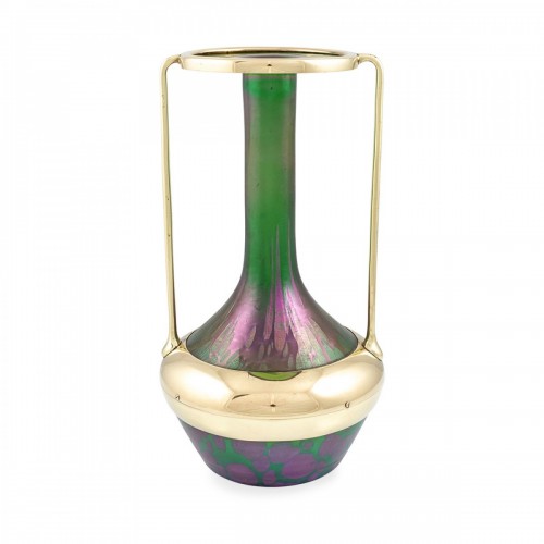 Art nouveau - Vase avec monture en métal Alfred Roller Loetz décor PG 1/473 vers 1901