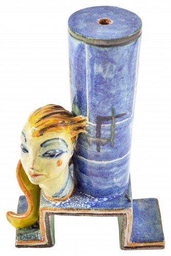 Pied de lampe Gudrun Baudisch Wiener Werkstatte env. 1928 - Céramiques, Porcelaines Style Art nouveau