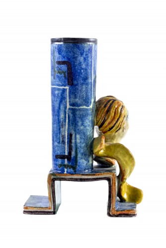 20th century - Ceramic lamp stand Gudrun Baudisch Wiener Werkstatte ca. 1928