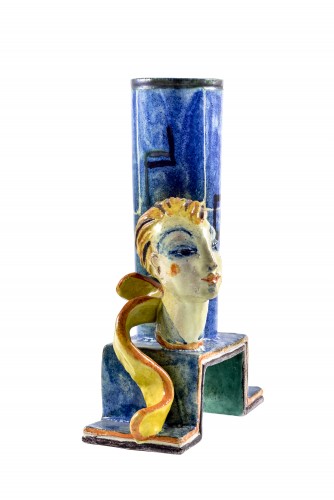 Art nouveau - Ceramic lamp stand Gudrun Baudisch Wiener Werkstatte ca. 1928