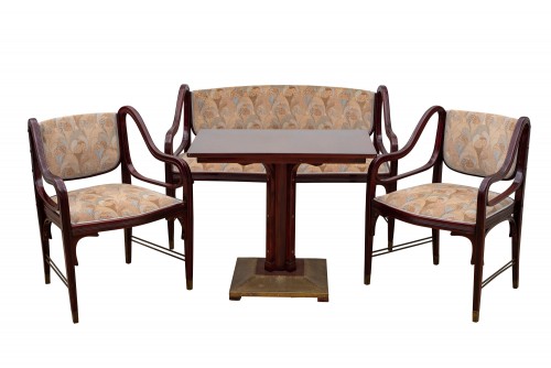 Mobilier Bureau et Secrétaire - Ensemble de meubles Otto Wagner J. & J. Kohn env. 1902 bois courbé