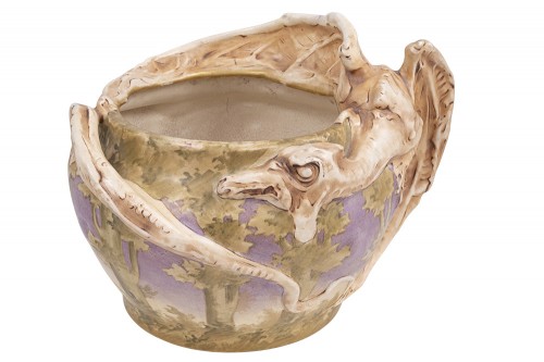 XXe siècle - Grand vase dragon - Eduard Stellmacher Amphora ca. 1901