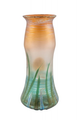 Vase Franz Hofstötter (décoration et forme) Loetz PG 436 env. 1900 - Verrerie, Cristallerie Style Art nouveau
