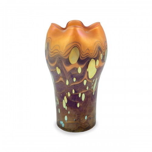 Vase Loetz Cytisus décor Neuroth vers 1902 Art nouveau Verre