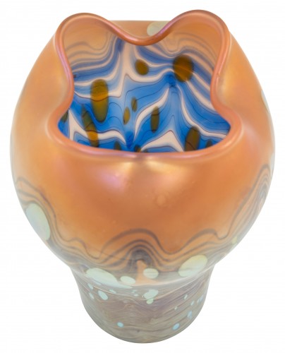 Verrerie, Cristallerie  - Vase Loetz Cytisus décor Neuroth vers 1902 Art Nouveau Verre