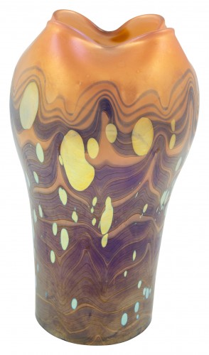 XXe siècle - Vase Loetz Cytisus décor Neuroth vers 1902 Art nouveau Verre