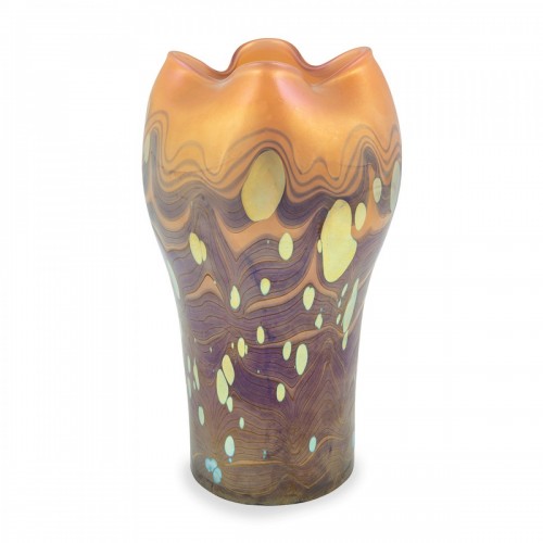 Antiquités - Vase Loetz Cytisus Neuroth decoration ca. 1902 Art Nouveau Glass 