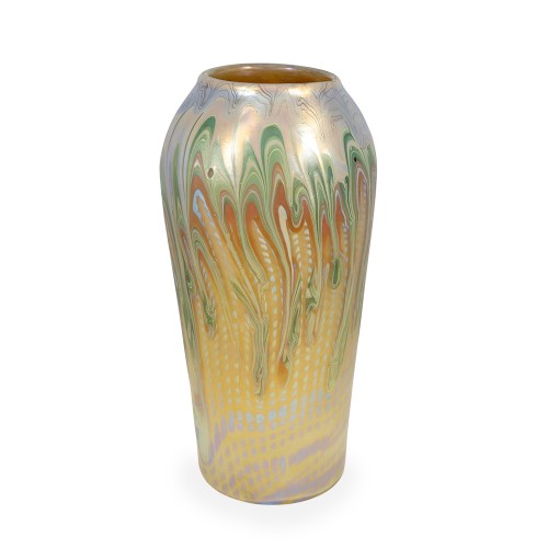 Grand vase Franz Hofstötter Loetz PG 413 decoration ca. 1900