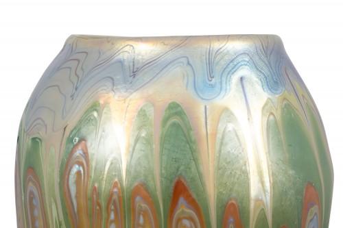 20th century - Large Vase Franz Hofstötter Loetz PG 413 decoration ca. 1900