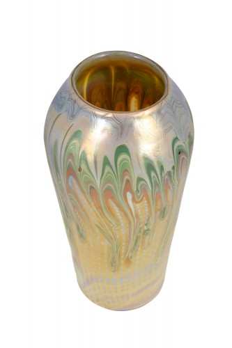 Large Vase Franz Hofstötter Loetz PG 413 decoration ca. 1900 - Art nouveau
