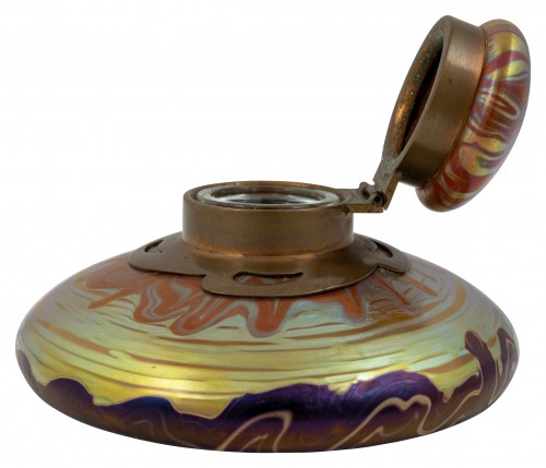 Inkwell Loetz PG 358 decoration ca. 1900 - Art nouveau