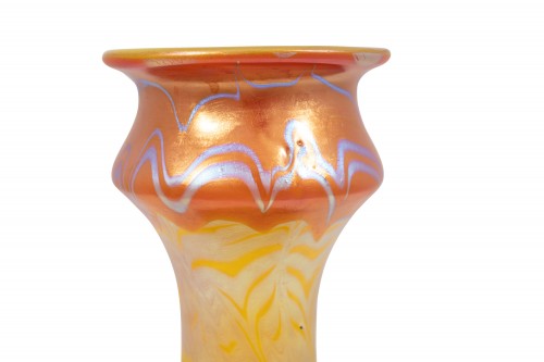 Vase Johann Loetz Witwe PG 358 decoration ca. 1900 Art Nouveau Glass - 