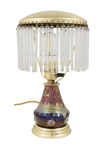 Table Lamp Loetz with glass rods PG 358 decoration ca. 1901 - Art nouveau