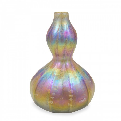 Antiquités - Vase Louis Comfort Tiffany 1894 marqué Art nouveau Verre