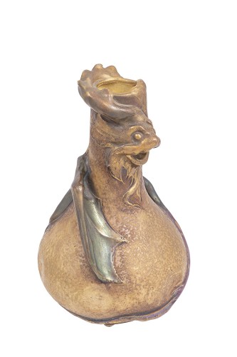 Dragon Vase Eduard Stellmacher Amphora ca. 1901 Art Nouveau Ceramics - Art nouveau
