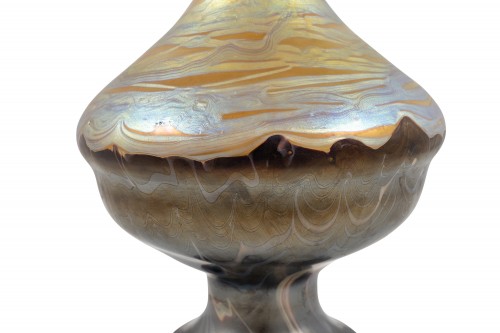 Verrerie, Cristallerie  - Grand vase Johann Loetz Witwe PG 387 décoration vers 1900