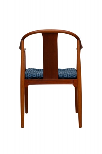 3 China Chairs Hans J. Wegner Fritz Hans 1981 Mahogany Mid-Century Design - 