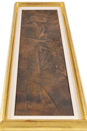 Paire de reliefs Dionysos et Déméter Georg Klimt env. 1900 - Art nouveau